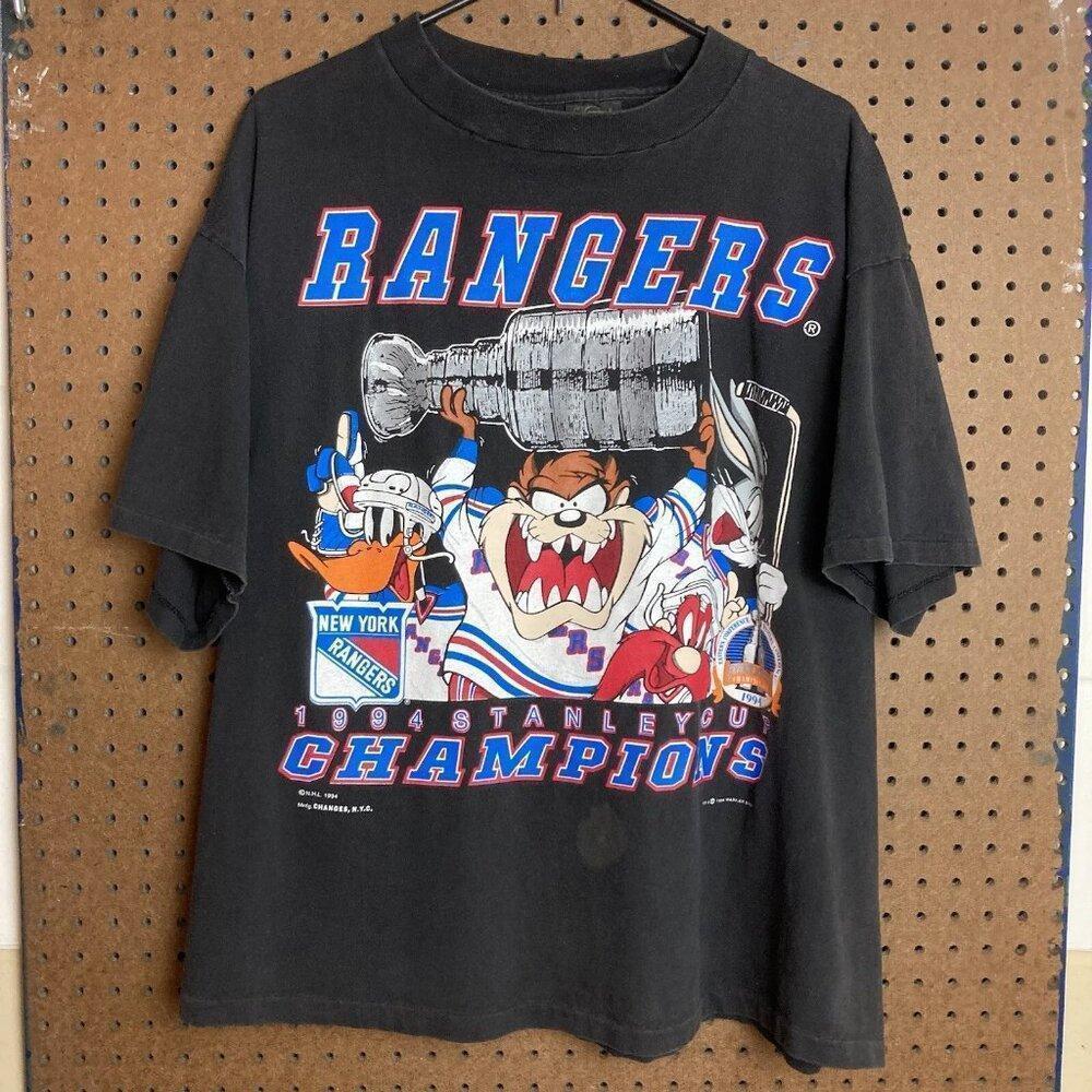 Vintage 90S 1994 New York Rangers Nhl Hockey Looney Tunes Tee